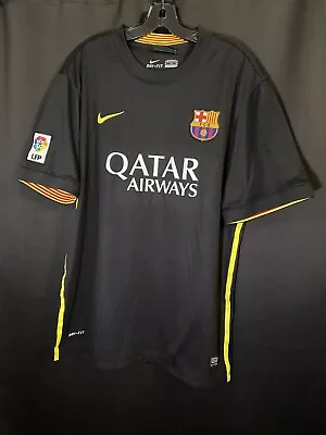 FC Barcelona 2013-14 Third Soccer Jersey Nike 532824-013 Dri Fit EUC ! Men’s XL • $84.99