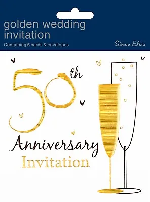 £2.89 • Buy 6 High Quality Wedding Anniversary Party Invitations Cards + White Envelopes SE-