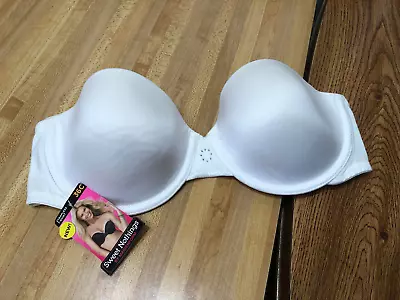 NWT Sweet Nothings Maidenform 36C White Strapless Padded T-Shirt Bra 8457 • $19.99