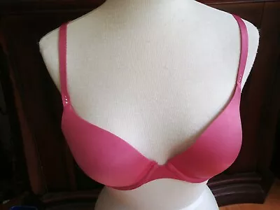 Victoria Secret Lined Demi Biofit Wire Padded Bra Rose Pink Size 34D • $9.99