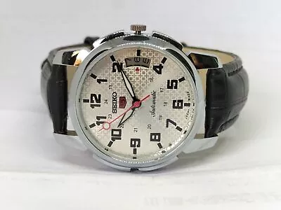 Vintage Seiko 5 Automatic Silver Dial Cal.6309 36MM Japan Made Men's Wrist Watch • $89.10