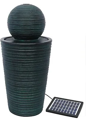 £139.99 • Buy Gardenwize Garden Outdoor Black Solar Round Standing Ball Water Fountain Feature