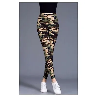 Women Ladies Printed Leggings Full Length Stretchy Trouser Casual Pants Jeggings • £14.99