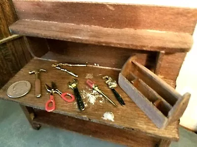 MINIATURE HAND TOOLS AND TOOL CADDY - Dollhouse Miniature • $7