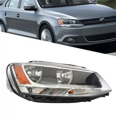 Headlight Halogen Black Clear Lens Right Side RH For 2011-2018 Volkswagen Jetta • $56.14