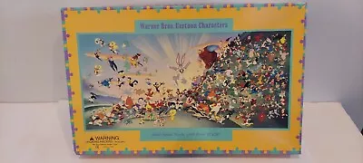 RARE Vintage Warner Bros. 196 Cartoon Characters 1000 Pc.  Jigsaw Puzzle 18 ×36  • $24.97