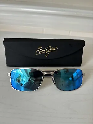 FRAME ONLY Maui Jim Men’s Sunglasses Blue Gunmetal With Case Shoal • $35