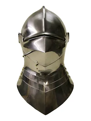Medieval Knight Tournament Close Armor Helmet Warrior Cosplay Helmet Replica • $159