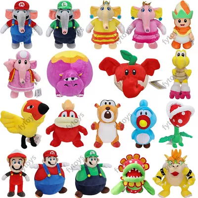 Super Mario Bros Wonder Plush Toys Elephant Mario Luigi Peach Stuffed Dolls Gift • $18.18