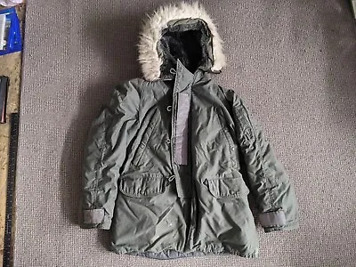US Military Parka Size Small N-3B Extreme Cold Weather Vintage Hooded Full Zip  • $109.99