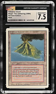 MTG | VOLCANIC ISLAND | CGC 7.5 | REVISED | RESERVED LIST NM (see Photos) • $615.27