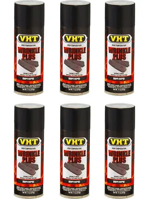 6 X VHT Wrinkle Plus High Heat Paint Black SP201 • $137.59