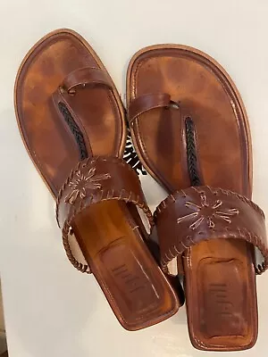 Women’s Brown Leather Sandals Size 8.5 -J. Jill Brand- Honey Brown Leather • $13