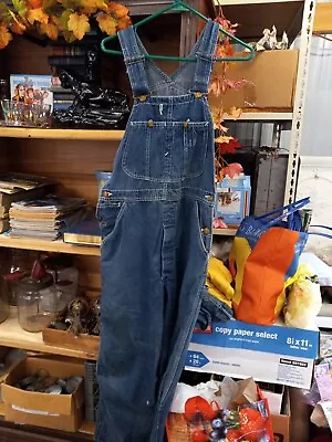 LEE Vintage Jelt Sanforized Denim Bib Overalls Button Fly Union Made USA 30x29 • $49.99