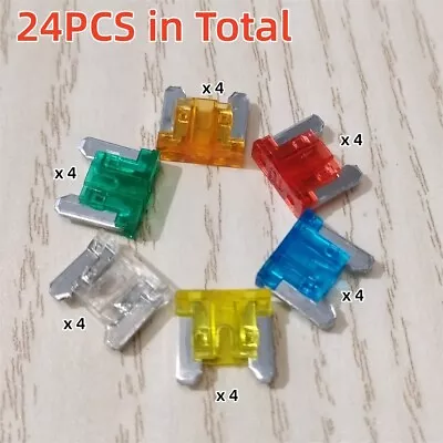 24PCS Low Profile Mini Car Fuse Auto Car Motorcycle SUV FUSES Kit APM ATM • $5.99