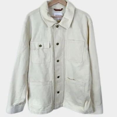 $65.99 • Buy Hudson North Ivory Cotton Corduroy Shirt Jacket Size L