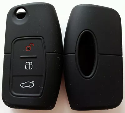 Black Silicone  Key Cover Suits Ford Fiesta Focus Mondeo Xr6 Territory Falcon  • $8.99