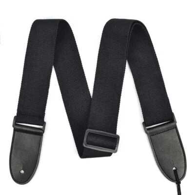 $4.95 • Buy Black Guitar Strap Replacement Adjustable Nylon Belt Acoustic Electric Bass