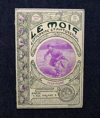 1907 Alphonse Mucha Cover Alfons Le Mois French Enamel Art/Chrysanthemum/Littera • $89.27