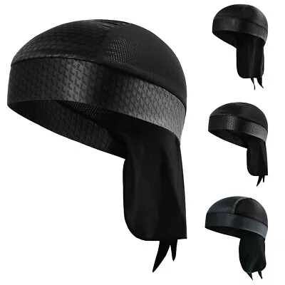 Cycling Headscarf Dew Rag Men Skull Caps Hood Cool Head Bandana Hat Wrap Doo Rag • $5.99