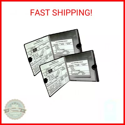 2pcs - ESSENTIAL Car Auto Insurance Registration BLACK Document Wallet Holders • $7.62