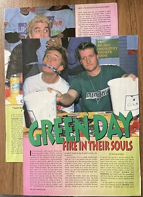 Vintage Green Day Billie Joe Armstrong Mike Dirnt Tre Cool Magazine Article • $10.99