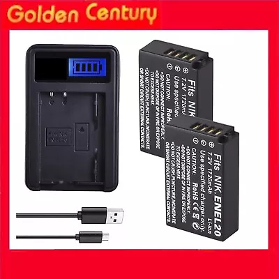 2x Battery 1.72A For ENEL20 Nikon Coolpix A P1000 1 AW1 1 J1 1 J2 1 J3 1 S1 1 V3 • $54.95