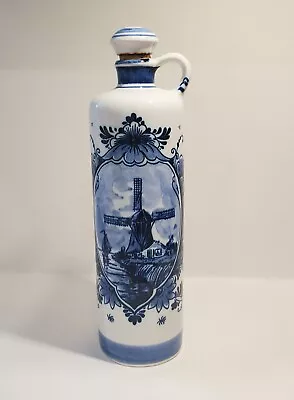 Delft Blue Blankenheyms Disty Rotterdam Windmill Jug W/Top *Free Shipping* • $25.99