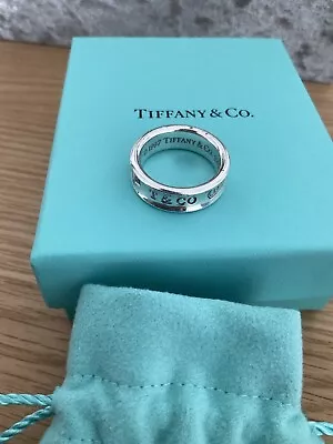 £150 • Buy Genuine Tiffany & Co 1837 Ring Sterling Silver With Box Pouch