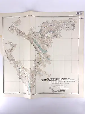 1932 Yale Expedition To N. India Map C 1934 Amer. Geographical Society NY • $35