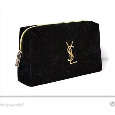 Cosmetic Bag Ysl With Gold Color Logo Black • $15.38