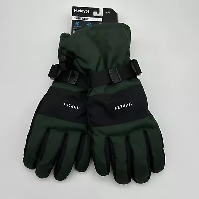 Hurley Water Resistant Forest Green Snowboard Ski Gloves Men's Size L/XL • $20.66