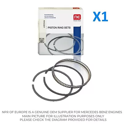 Piston Ring For Mercedes C300 C350 E350 E400 Glk350 Ml350 Slk350 3.5l 92.90 1set • $18.93