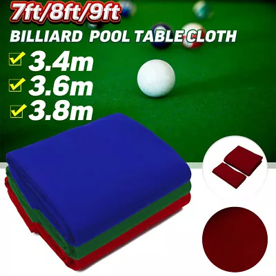 Professional Snooker Billiard Pool Table Cloth Sports Game 7/8/9ft Cover Durable • $43.89