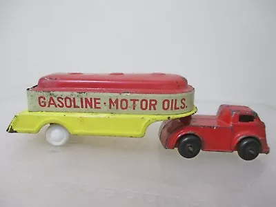 Vtg. 50s Gasoline Motor Oils Diecast Truck S-2023 Japan Mars Line Toys Trailer • $26.95