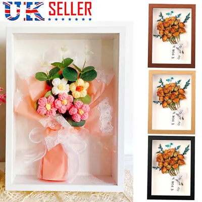 3D Deep Box Frame Picture Photo Frame Display Memory Case Frame Box A4 Size • £7.98