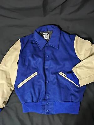Vtg NWOT Deadstock DeLong Leather Wool Letterman Varsity Jacket Made In USA 38 • $55
