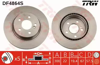 2x Brake Disc For Mercedes-Benz TRW • £115.64