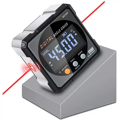 Digital Finder Electronic Laser 4side Strong Magnetic Angle Gauge Measuring Tool • $49.29