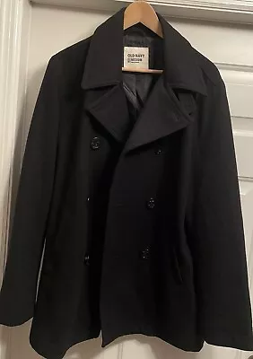 Old Navy Black Men’s Pea Coat Medium P-Jacket • $15