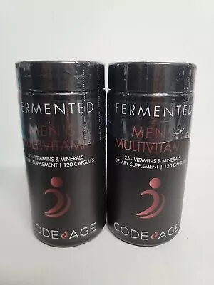 2 Fermented Men’s Multivitamin 25+ Vitamins Minerals 120 Caps Exp 06/25 • $52.99