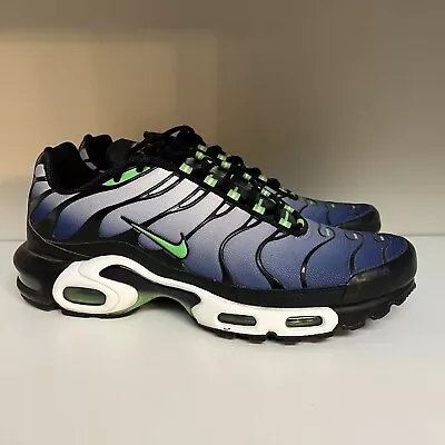 Nike Air Max Plus Icon Flip Mens Size 10.5 Black Scream Green Blue Running Shoes • $74.49