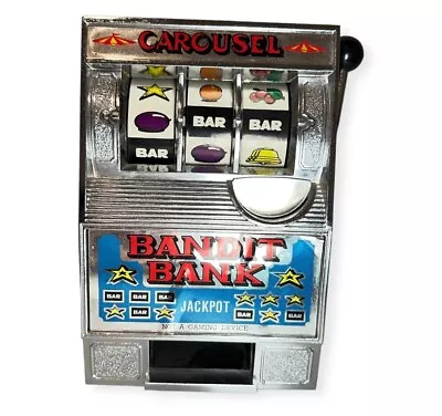 $9.99 • Buy Carousel Bandit Bank One Arm Bandit Toy Slot Machine Mechanical Coin Bank