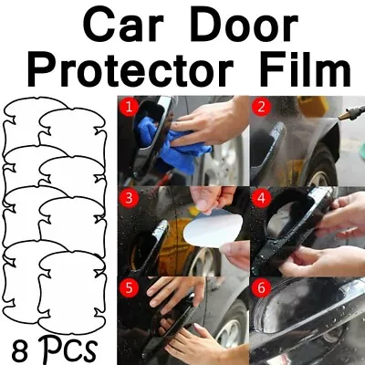 $5.89 • Buy 8pc Invisible Car Door Handle Films Protective Scratches Protector Accessories