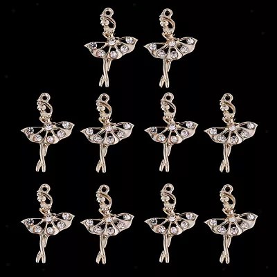 10x   Jewelry Ballet Dance Girl Charms Pendants Earring Making • £4.88