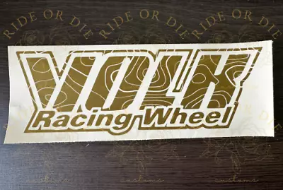 Volk Racing Wheels Topographic Vinyl Decal Sticker - Multiple Sizes Colors • $12