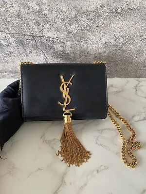 Pre-Owned Authentic YSL Saint Laurent Crossbody Mini Kate Tassel Bag Handbag GHW • $880