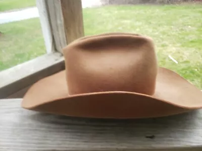 Vintage 60s Or 70s Beaver Cowboy Hat Size 7? Brown • $39.99
