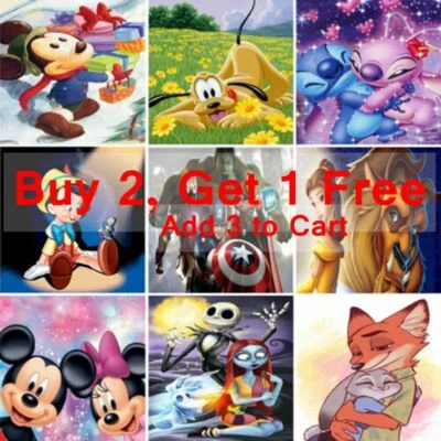 $12.99 • Buy 5D DIY Diamond Painting Full Drill Embroidery Kit Cartoon Movie Wall Home Decor