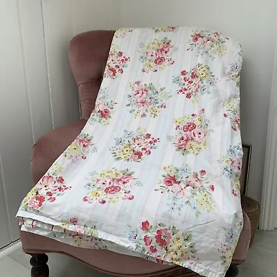 CATH KIDSTON DOUBLE DUVET COVER  -SPRAY FLOWERS/ Candy Stripe • £45